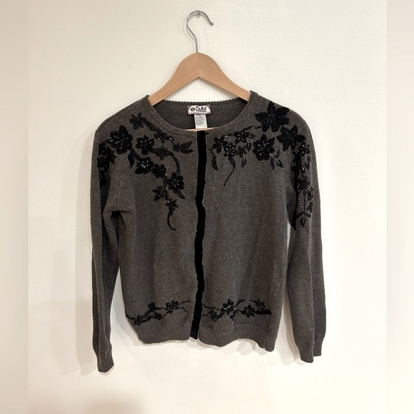 VTG Tiara international embroidered button down cardigan size S - Picture 3 of 7